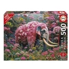 Image de Puzzle 500 pièces XL : ELEPHANT FLEURI - XL