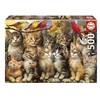 Image de Puzzle - - Chatons et Oiseaux - 500 pieces