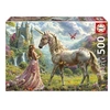 Image de Puzzle 500 pièces : FEES, UNICORNES ET PAPILLONS