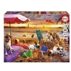 Image de Puzzle 1000 pièces : CHIENS JOUANT SUR LA PLAGE