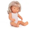 Image de Miniland Poupée 15'' Caucasienne Blonde Fille avec Syndrome de Down (Box)   Fabriqué en Espagne, Anatomiquement Correct, Qualité en occasion ou reconditionné