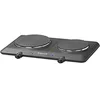 Image de Taurus Volcan Duo - Plaque de cuisson électrique portable 2250W, 2 feux, Diamètre de 15 et 18 cm, Température réglable, 9 niveaux, 45x28x8.5cm, Noir en occasion ou reconditionné