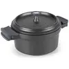 Image de Cocotte 20 cm en fonte d'aluminium avec couvercle - - Noir - Fonte D'aluminium