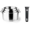 Image de Lacor 56610 - Ensemble de 3 casseroles combinées, + anse, empilables en occasion ou reconditionné