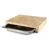 Image de Planche à découper bois 41,5 x 34 cm + bac inox 60592