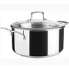 Image de Faitout inox 20cm + couvercle verre 60870