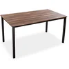 Image de Versa Amaia Table à Manger pour Cuisine, Terrasse, Jardin ou Salle à Manger, Dimensions (H x l x L) 76 x 80 x 140 cm, Bois et métal, Couleur: Noir en occasion ou reconditionné