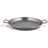 Image de Poêle Paella en acier au carbone prêt pour l'induction avec poignées rouges