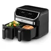 Image de Ufesa Thunder, Four Électrique à Air, Air Fryer Double Compartiment (4,5L + 4,5L), Air Fryer XXL,11 Programmes, 1700W, Côntrole Digital, Minuterie, Temperature 80º-200ºC, Antidérapant en occasion ou reconditionné