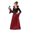 Image de Déguisement vampire rouge et noir fille Halloween 5 à 6 ans