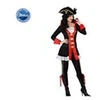 Image de Deguisement De Capitaine De Pirate Femme Anglais - Noir / rouge - T-3
