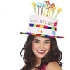 Image de Chapeau d'anniversaire (59 cm) Multicouleur