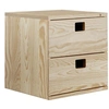 Image de - Cube de rangement en pin massif Dinamic 2 tiroirs