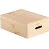 Image de - Boîte de rangement en pin massif avec couvercle Taille 3