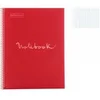 Image de Cahier - A4 (21x29,7cm) - Grands carreaux - 80 pages - couverture en polypro rouge - à spirale -