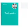 Image de Cahier - A4 (21x29,7cm) - Petits carreaux - 80 pages - couverture en polypro turquoise - à spirale -