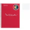 Image de Cahier - A4 (21x29,7cm) - Petits carreaux - 120 pages - couverture en carton rouge - à spirale -