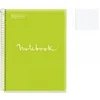 Image de Cahier - A4 (21x29,7cm) - Petits carreaux - 160 pages - couverture en polypro vert - à spirale -
