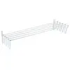 Image de 89798 séchoir à linge extensible métal plastifié blanc 110 x 13,5 x 26,5 cm