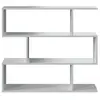 Image de Etagère basse 3 niveaux 110 x 97 x 24 cm blanc brillant