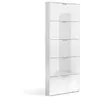 Image de Meuble à chaussures ARIANE 5 abattants (15 Paires) L70cm x H180cm - Blanc