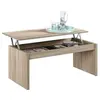 Image de Table basse à plateau relevable bois melaminé naturel Robas 102 cm