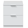 Image de Chevet eloah 2 tiroirs l38cm x h45cm - blanc
