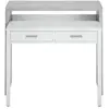 Image de Bureau extensible CLEA 2 tiroirs L99cm - Blanc et béton