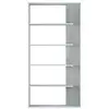 Image de Bibliothèque DAPHNE 4 tablettes L90cm x H180cm - Blanc et Béton