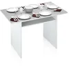 Image de Habitdesign Modèle Tavolo Table console dépliable, table d'appoint ou de cuisine, finition Blanc « Artik » et gris ciment, dimensions : 120 x 73,5 x 70 cm (l x H x P). en occasion ou reconditionné