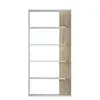 Image de Bibliothèque DAPHNE 4 tablettes L90cm x H180cm - Blanc et Bois