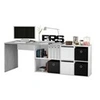 Image de Bureau MARION avec caissons multipositions - Blanc et béton