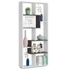 Image de bibliothèque multipositions kawa - 7 cases de rangement - 180 x 80 x 25 cm - blanc