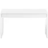 Image de Bureau design IZIA avec piètement reversible et 2 tiroirs L138cm x P50cm - Blanc