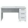 Image de Bureau TIMEO avec caisson 3 Tiroirs L138cm - Blanc