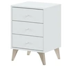 Image de Chevet scandinave ZORA 3 tiroirs L40cm x H56cm - Blanc