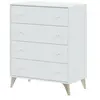 Image de Commode - Sweet - 4 tiroirs - Blanc - 95 x 77.5 x 40 cm