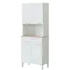 Image de buffet de cuisine kira - 4 portes + tiroir - 186 x 72 x 40 cm - blanc