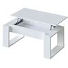 Image de Table basse relevable - Mélaminé blanc - L 105 x P 55 x H 45 cm NOVA
