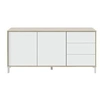 Image de Buffet AMAYA 2 portes et 3 tiroirs L154cm - Blanc et Bois