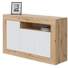 Image de Buffet BALTIK - Mélaminé 3 portes + 1 niche de rangement - L 144 x P 42 x H 87 cm