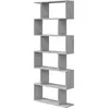 Image de Bibliothèque étagère ATHENA - Gris Béton - 6 niches - 192 x 80 x 24 cm
