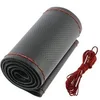 Image de Sumex housse de guidon avec lacet universel 37-39 cm cuir noir/rouge