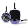 Image de Ensemble Poêle, Wok et Grill Induction 24-28cm, Revêtement Antiadhésif sans PFOA,, Very Peri, , Violet