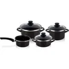 Image de Batterie de cuisine 7 pièces, induction, antiadhésive sans PFOA,, KENIA, , Noir