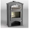 Image de FM Poêle à bois acier M-106 9,5kW avec portes en fonte et four inox