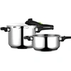 Image de Autocuiseur 6 + 4 L, Induction, Acier Inoxydable 18/10, 2 Niveaux de Pression,, Fagor Rapid Xpress 6/4, , Argent
