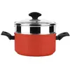Image de Faitout Vapeur Induction 20 cm, Panier Vapeur en Acier Inox., Couvercle en Verre,, Maxima, , Rouge