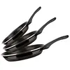 Image de Set de Poêles à Frire Induction 20-24-28 cm Acier Emaillé, Antiadhésif sans PFOA Optimax Noir