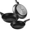 Image de Set de 3 Poêles à Frire Induction 18-20-24 cm Aluminium, Antiadhésif sans PFOA Alutherm Noir